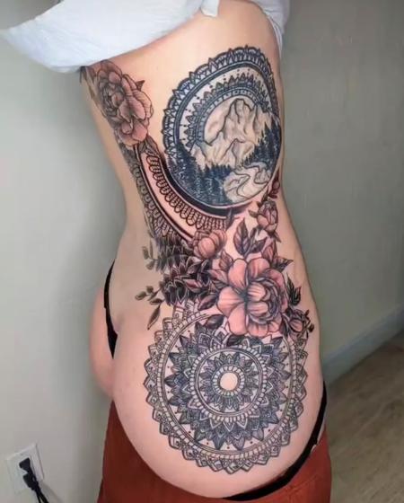Tattoos - Marcus Judd Mandala Side Piece - 145233